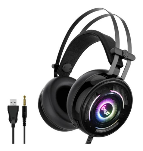 Headset Fone Para Jogos Com Fio Usb Rgb Gaming Ipega Pg-r008