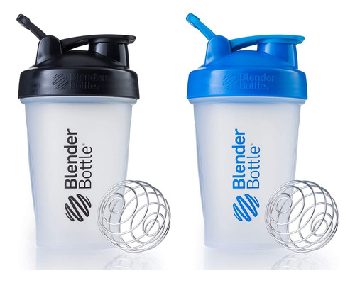 Blender Bottle Paquete De 2 (negro|cian)