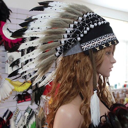 Sombrero Indio, Tocado De Plumas, Tocado, Accesorios Para La