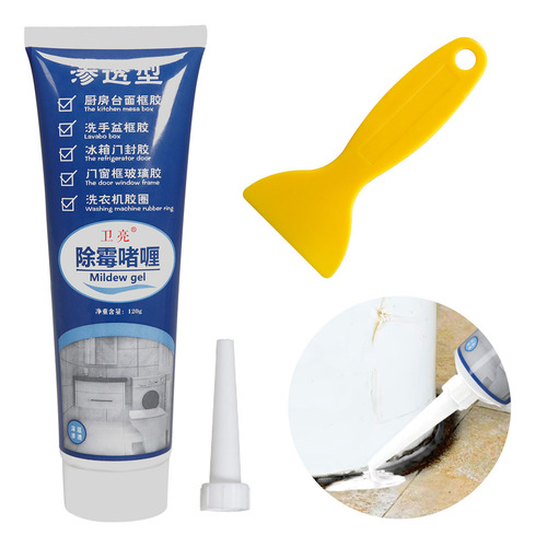 Kit De Eliminador De Moho Y Hongos En Gel Con Espátula Slim Company Limpiador Doméstico Antimoho Removedor De Hongo Multifuncional Techo Cocina Azulejo Baño