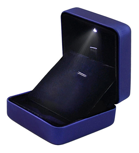 Caja Colgante De Luz Led Con Caja De Regalo De Joyería Azul