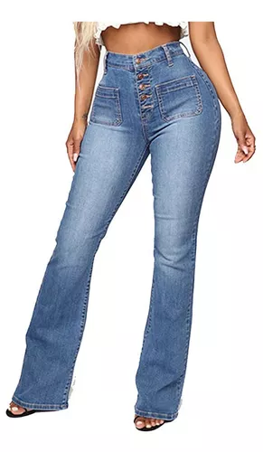  KUNMI Jeans colombianos ajustados con cintura alta y con curvas  para mujer, 7009-azul : Ropa, Zapatos y Joyería