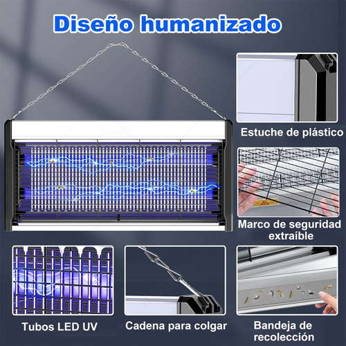 Lampara Mata Mosquitos 40w Eléctrica Uv Luz Repelente Atrapa