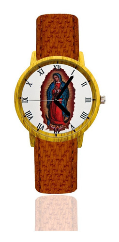 Reloj Virgen De Guadalupe Estilo Madera Tureloj