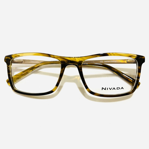 Lentes Armazón Oftálmico Café Rectangular Nivada Vnv01940