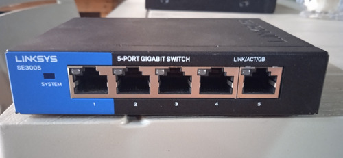 Switch Linksys 5 Puertos Gigabit Ethernet Se3005