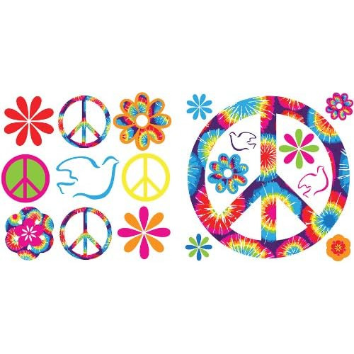 ¡papás De Pared  Wpd99954 Tie-dye Peace Minipops, 12,...