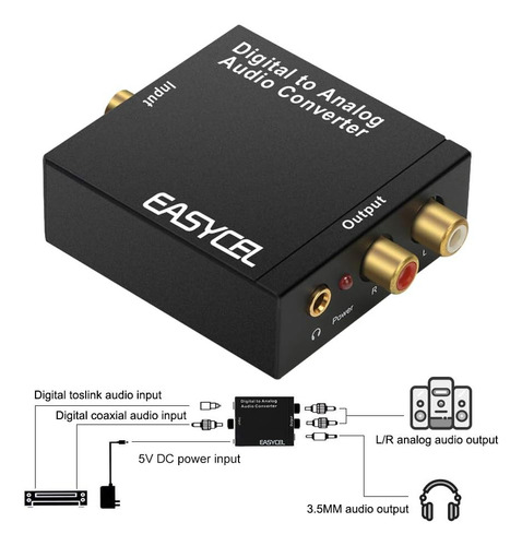 Easycel Audio Digital To Analog Converter Dac With 3.5mm ...