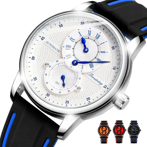 Reloj Mecánico Deportivo De Silicona Para Hombre.