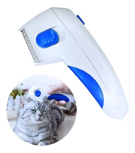 Peine Cepillo Antipulgas Y Garrapatas Para Perros Y Gatos Blanco