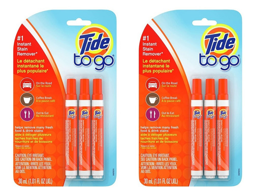 Tira Manchas Tide To Go Instantâneo Blister 10 Ml 6 Unidades