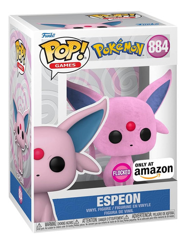 Funko Pop Espeon #884 Flocked Amazon Pokemon Exclusivo