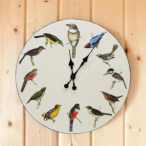 Reloj De Pared De Pájaro Reloj Decorativo De 8 Pulgadas