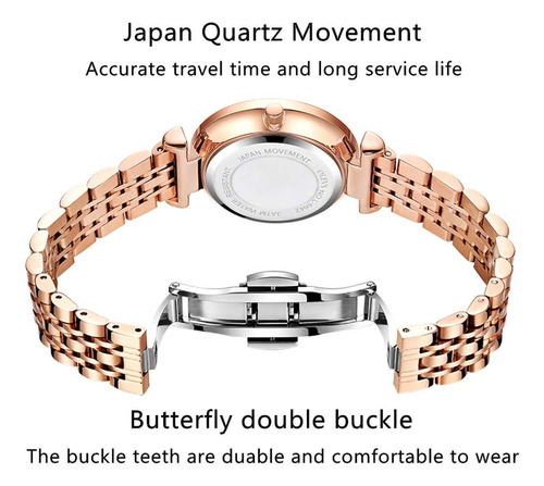 Olevs Relojes De Oro Blanco Para Mujer Reloj De Diamante Pri