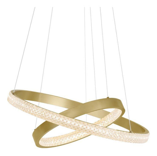 Lustre Pendente Nordecor Bean 2457 Dourado Led Bivolt