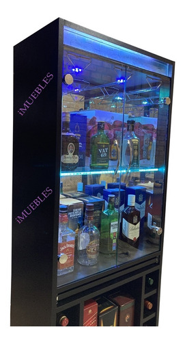 Imagen 9 de 9 de Bar Vitrina, Mueble Bar Vinera Cava Con Luces Led Rgb.