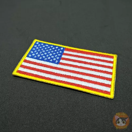 NASA Patch - Parches para planchar con la bandera estadounidense, juego de  2 insignias patrióticas bordadas con logotipo nacional de EE. UU., rojo