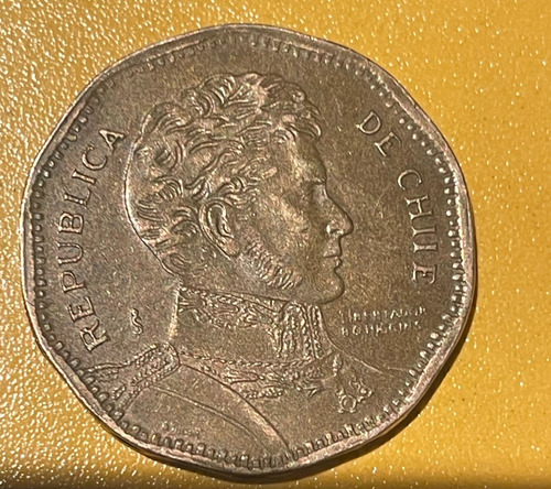 Moneda 50 Pesos Año 2008 Error:  Chiie 