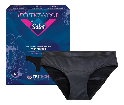 Calzón Menstrual Saba Intimawear Flujo Moderado Talla S