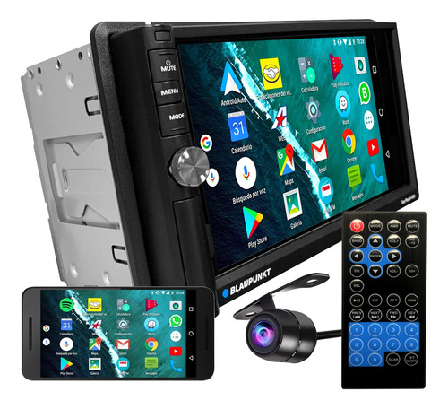 Combo Pantalla 7 Pul Blaupunkt Bt + Camara Estacionamiento