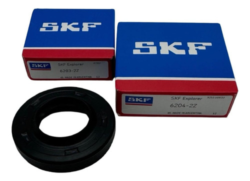 Kit Rulemanes Y Reten Lavarropas Para Aurora 6506