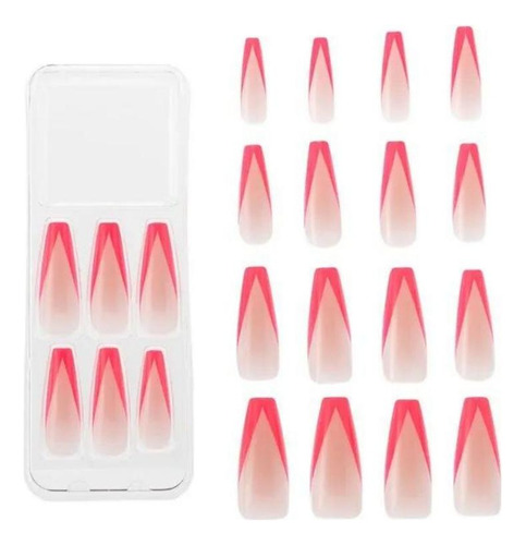 Unhas Postiças Kiss Ny Gel Extend Bailarina Com 24un Gn01b