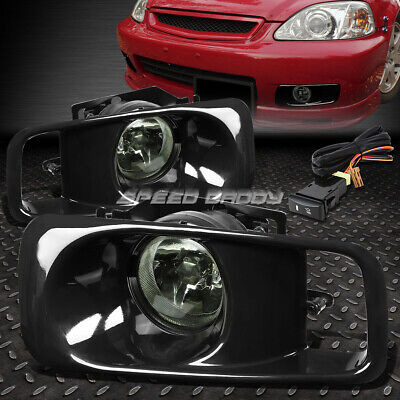 For 99-00 Honda Civic Ej/ek/em Smoked Lens Bumper Fog Li Zzf