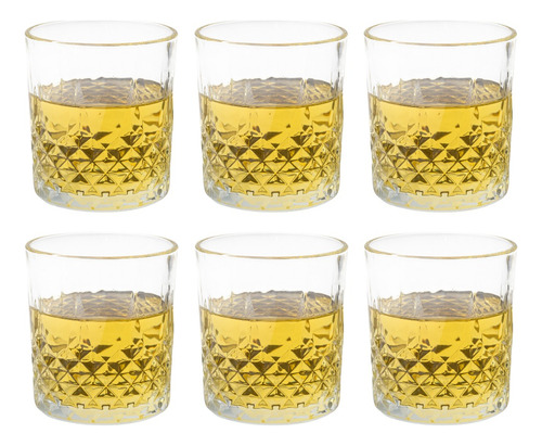 Set X 6 Vasos Whisky Labrados