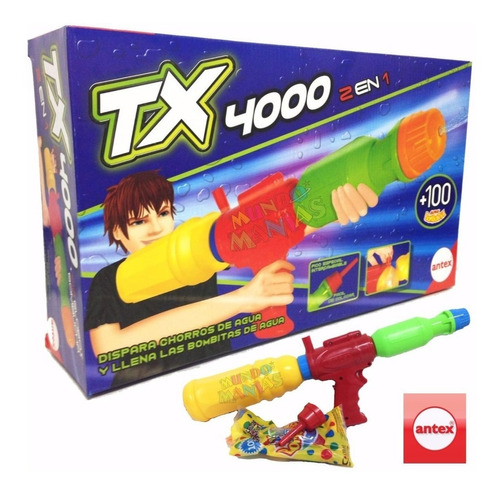 Pistola De Agua Bombucha Tx4000 2 En 1 Antex - Mundo Manias