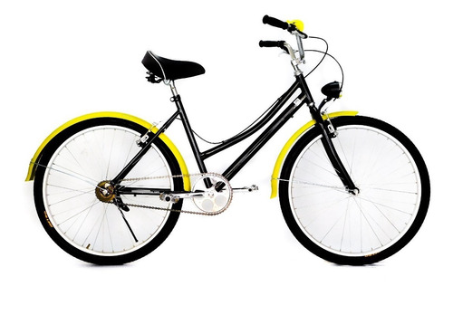 Bicicleta Vintage Urbana Nombre Luz Claxon Accesorios Dorado