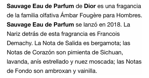 Perfume Sauvage Pour Homme Christian Dior Edp 100ml