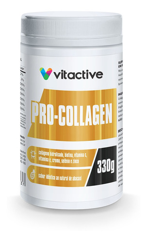 Colágeno Com Vitaminas 330 G Pro-collagen Abacaxi Vitactive