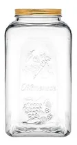 Comprar 6 Frascos Conserva De Vidrio Con Tapa Cromada Dorada 3 Lt Color Transparente