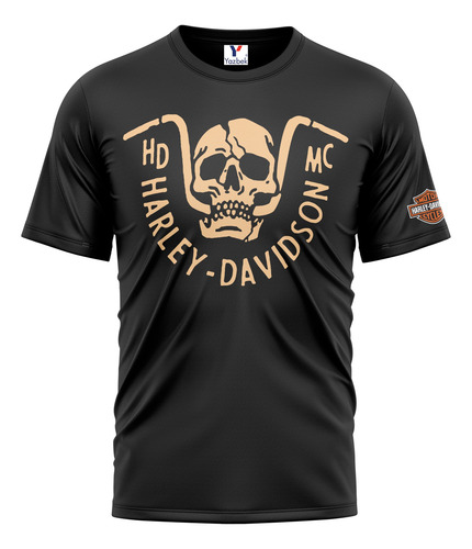 Playera Harley Davidson, Cuello Redondo 100% Algodón Mc
