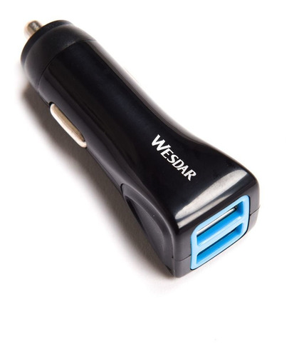 Cargador Celular Auto Wesdar U1 Carga Rapida 2 Usb 5 V 2.1 A