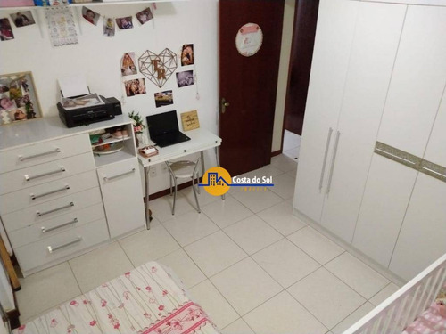 Excelente Apartamento Com 2 Dormitórios À Venda, 80 M² Por R$ 295.000,00 - Recreio - Rio Das Ostras/rj - Ap0703