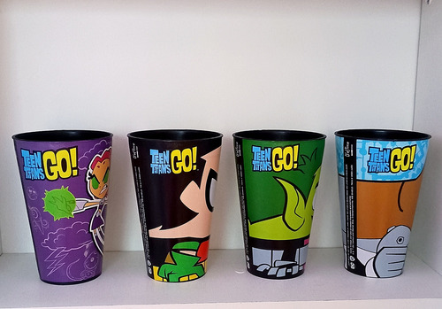 Kit Copo Cordão Chaveiro Jovens Titãs Teen Titans Dc Comics Azul