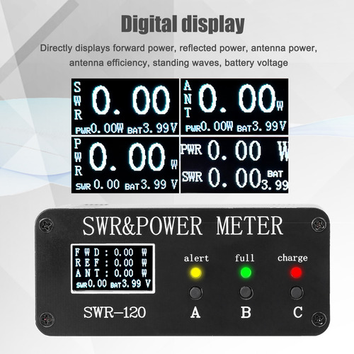 Medidor De Ondas Cortas, Menú Inglés De Swr Vatios, Potencia