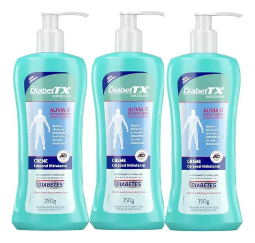 Creme Goicoechea Diabettx Creme Hidratante 350g Kit C/3