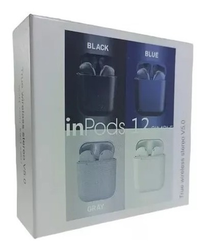 Imagen 4 de 4 de Audífonos Inalámbricos Auriculares Bluetooth Inpods 12