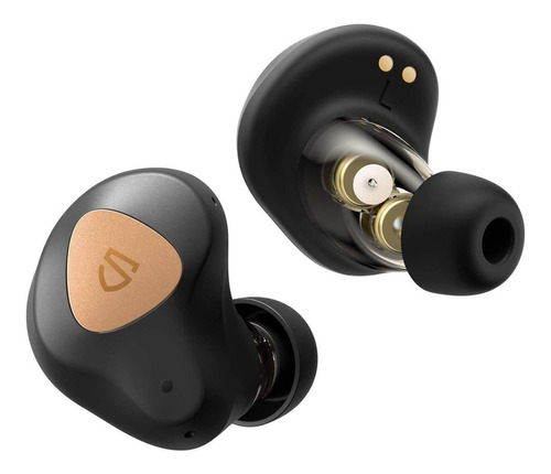 Auriculares in-ear gamer inalámbricos Soundpeats Truengine 3 SE negro con luz LED