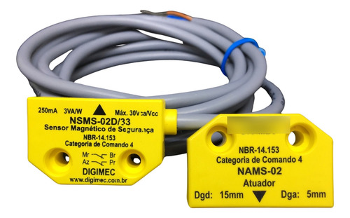 Sensor Magnético Codif. Cat 4 Nr12 Nsms-02d/33 E Nams-02