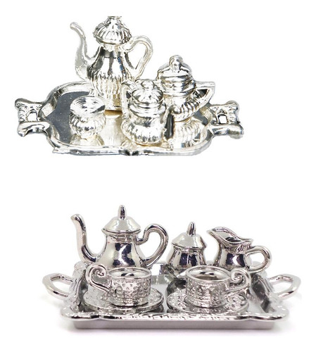 B Exquisito Juego De Té Y Café De Plata Fina, Accesorio De