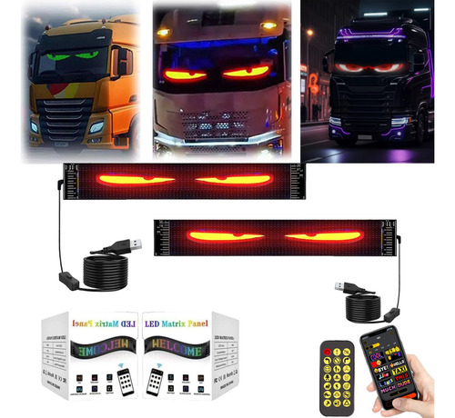 Programable Pantalla Flexible Led Devil Ojos 12x59.5cm 2pzas