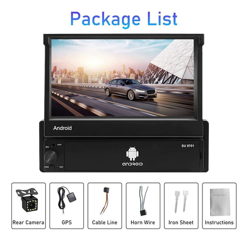 ..a Estéreo Para Automóvil Con Pantalla Táctil 1din Retrácti