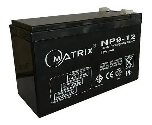 Imagen 2 de 3 de Bateria 12 Voltios 9 Amperios Ups, Cercos Electricos