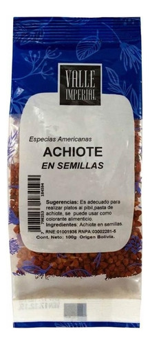 Achiote En Semillas Valle Imperial 100g Bolivia !