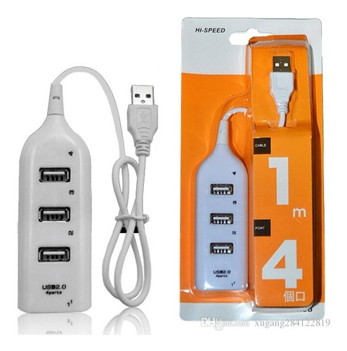 Imagen 3 de 5 de Hub Adaptador Multipuerto Usb 2.0 Multiplicador 4 Puertos