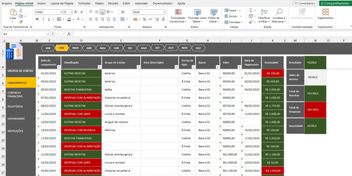 Planilha De Orçamento Pessoal E Familiar Em Excel