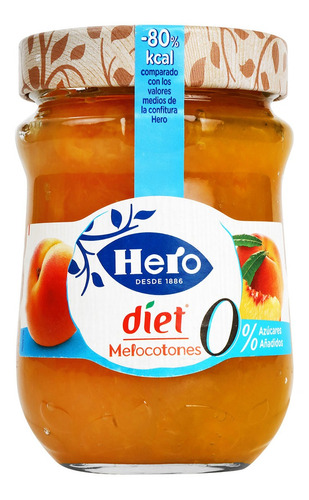 Mermelada Hero Diet Melocotón 280g